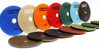 Алмазные гибкие шлифовальные круги EHWA Стандарт Pads 7-STEP D125 №1500 Алмазные гибкие шлифовальные круги EHWA Стандарт Pads 7-STEP D125 №1500